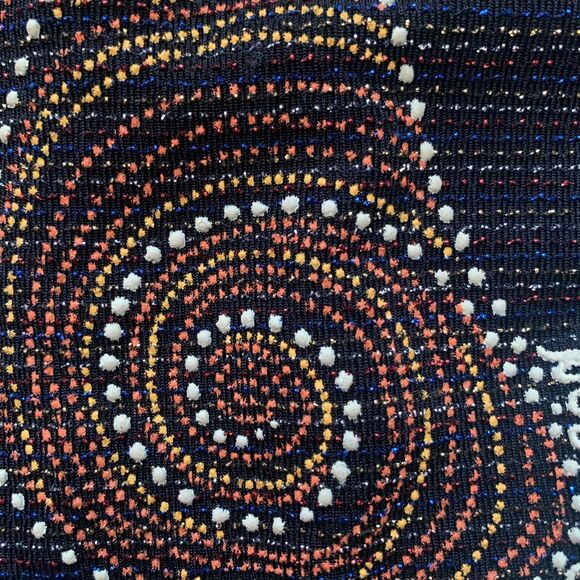 Vintage Beaded Abstract Tribal Art Cardigan Tank Set Burgundy Black Large - Picture 11 of 13